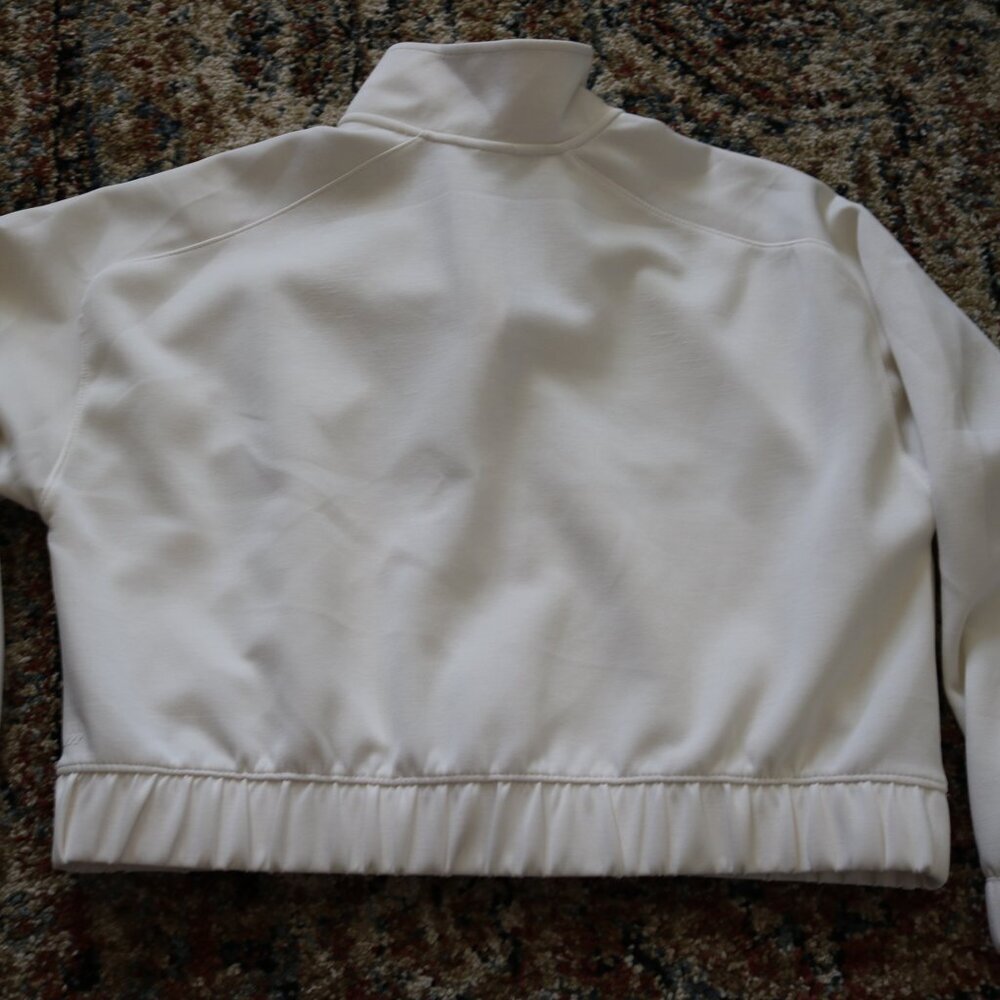 all in motion Cream Cropped Zip-Up Sweatshirt - Picture 3 of 3